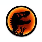 Alternate image 0 for Jurassic Park T-Rex Logo LED Wall Light Sign   Ready To Hang Wall Decor Artwork, Trendy Living Room Essentials, Home Decor Accent   Dinosaur Toys, Gifts And Collectibles   12 Inches Tall