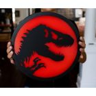Alternate image 2 for Jurassic Park T-Rex Logo LED Wall Light Sign   Ready To Hang Wall Decor Artwork, Trendy Living Room Essentials, Home Decor Accent   Dinosaur Toys, Gifts And Collectibles   12 Inches Tall