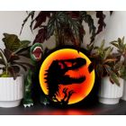 Alternate image 3 for Jurassic Park T-Rex Logo LED Wall Light Sign   Ready To Hang Wall Decor Artwork, Trendy Living Room Essentials, Home Decor Accent   Dinosaur Toys, Gifts And Collectibles   12 Inches Tall