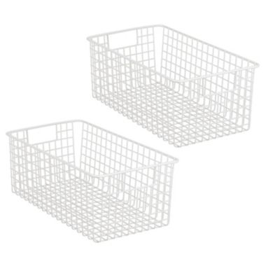 mDesign Metal Wire Food Organizer Storage Bins with Handles. View a larger version of this product image.