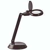 OttLite 14" Black Adjustable LED Magnifier Desk Lamp