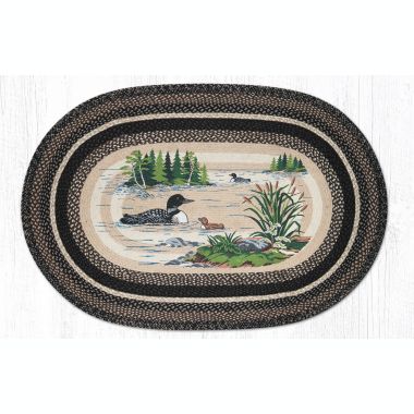 Earth Rugs OP-313 Loons Oval Patch 20 x 30 inch. View a larger version of this product image.