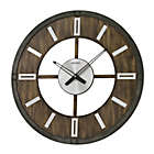 Alternate image 0 for Seiko 24" Farmhouse Nari Wooden Wall Clock, Brown