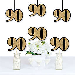 Big Dot of Happiness Adult 90th Birthday - Gold - Decorations DIY Party Essentials - Set of 20