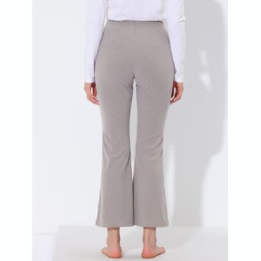 cheibear Women's Knit Wide Leg Trousers Casual Pajama Bottoms Stretchy Lounge Ankle Pants X-Small Gray. View a larger version of this product image.