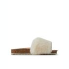 Alternate image 2 for Dearfoams Womens Canberra Genuine Shearling Footbed Slide