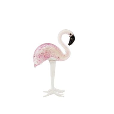Beachcombers Tiny Speckled Glass Pink Flamingo Figurine 3.25 Inch. View a larger version of this product image.