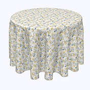 Fabric Textile Products, Inc. Round Tablecloth, 100% Polyester, 70" Round, Yellow Berries with Flowers