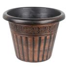 Alternate image 0 for Garden Elements Outdoor Dragon Banded Plastic Planter, Bronze, 13"