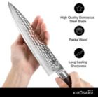 Alternate image 2 for Kirosaku Damascus Kitchen Knife 8 Inches - Extremely Sharp Kitchen Chef'S Knife Made