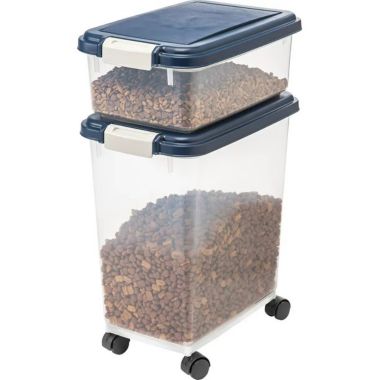 IRIS USA Airtight Pet Food & Treat Storage Container in Blue. View a larger version of this product image.