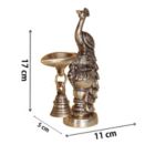 Alternate image 1 for Cottage Handicraft, Silver Plated Peacock Diya with free Elephant Gift