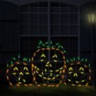 Alternate image 3 for Product Works Jack-O-Lanterns Halloween Yard Decoration Pumpkins