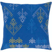 Tiwari Home 18" Blue and Yellow Square Throw Pillow - Down Filler
