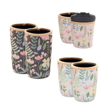 Sparkle And Bash 6 Pack Reusable Neoprene Coffee Cup Drink Sleeves Floral Designs 3 Sizes Bed Bath Beyond