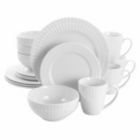 Alternate image 0 for Elama Cara 16 Piece Round Porcelain Dinnerware Set in White
