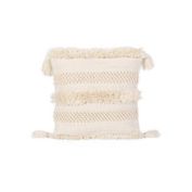 GDF Studio Single Yarn and Cotton Throw Pillow in White and Silver