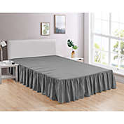 Legacy Decor Bed Skirt Dust Ruffle 100% Brushed Microfiber with 14" Drop King Size Grey Color