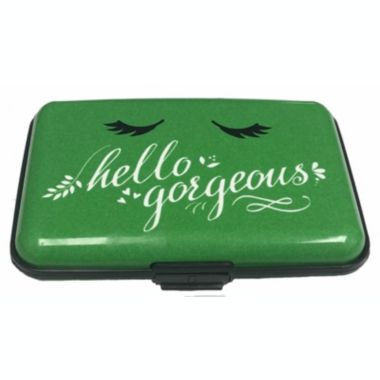 Hello Gorgeous Green RFID Secure Theft Protection Credit Card Armored Wallet New. View a larger version of this product image.