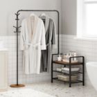 Alternate image 2 for Idealhouse Grey Metal Hall Tree with Coat Rack and Shoe Storage