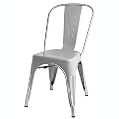 Sunjoy Group Stackable Metal Cafe Chair, Gray (Pack of 2). View a larger version of this product image.