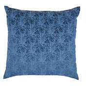 HomeRoots Home Decor. Navy Blue Distressed Gradient Throw Pillow.