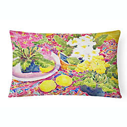 Caroline's Treasures Flower - Primroses Canvas Fabric Decorative Pillow 12 x 16