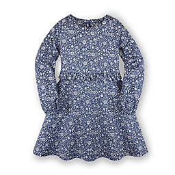 Hope & Henry Girls' Long Sleeve Ruffle Waist Dress, Infant, 12-18 Months