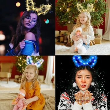 Department Store Easter Headwear - Led Bunny, Glowing Rabbit Ears Headbands - Party Light Up Blinking Headwear for Wedding, Birthday Gift and Holiday Décor. View a larger version of this product image.