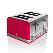 Swan 4 Slice Retro Toaster Red