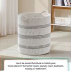 Alternate image 2 for Large Cotton Rope Laundry Hamper Woven Basket with Handles