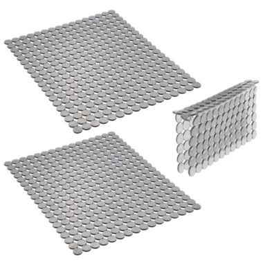 mDesign Plastic Kitchen Sink Protector Set - Circle Design - Set of 3. View a larger version of this product image.