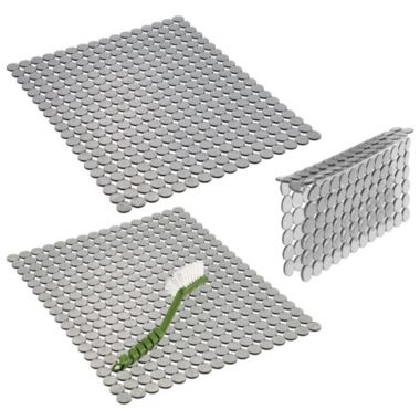 mDesign Plastic Kitchen Sink Protector Set - Circle Design - Set of 3. View a larger version of this product image.