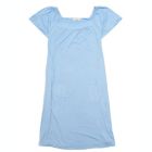 Alternate image 0 for Agnes Orinda Women's Plus Size Sleep Dress Knit Sweetheart Neck Short Sleeve Nightdress, Leisure Sleepshirts Nightdress Loose Fit Gown Dress, Sky Blue, 2X