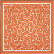 Nourison Home & Garden RS019 Indoor-outdoor Area Rug - Orange 5&#39;3" x 5&#39;3"square