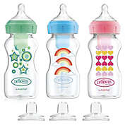 Dr. Brown&#39;s Anti-Colic Options+ Wide-Neck Baby Bottle to Sippy Bottle, 9oz, 3 pack