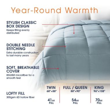 Cheer Collection All Season Down Alternative Comforter - Assorted Colors and Sizes. View a larger version of this product image.