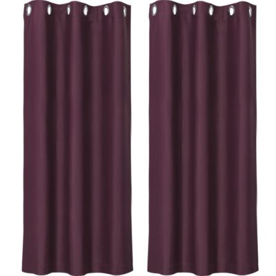 1 Set Light Filtering 100% Privacy Lined Blackout Window Curtains A72 Burgundy 
