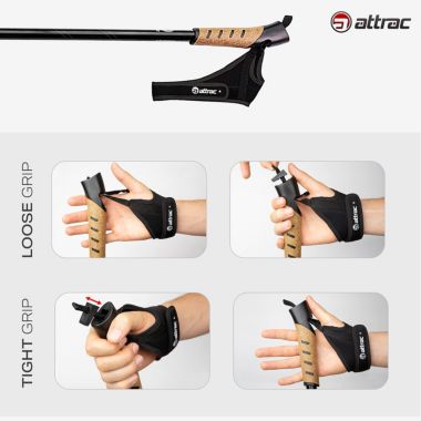 POWRX Wanderstcke Nordic Walking Trekkingstcke Classic Aluminium Stcke Mit Anti-Shock. View a larger version of this product image.