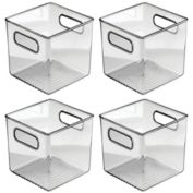 mDesign Plastic Home Office Storage Organizer, 16" Long, 4 Pack