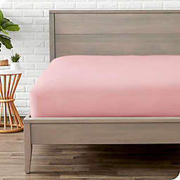 Bare Home Fitted Bottom Sheet - Premium 1800 Ultra-Soft Wrinkle Resistant Microfiber - Hypoallergenic - Deep Pocket (Light Pink, Twin)
