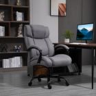Alternate image 1 for Vinsetto High Back Big and Tall Executive Office Chair 484lbs with Wide Seat, Computer Desk Chair with Linen Fabric, Adjustable Height, Swivel Wheels, Light Grey