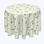 Fabric Textile Products, Inc. Round Tablecloth, 100% Polyester, 70" Round, Springtime Floral Stripe