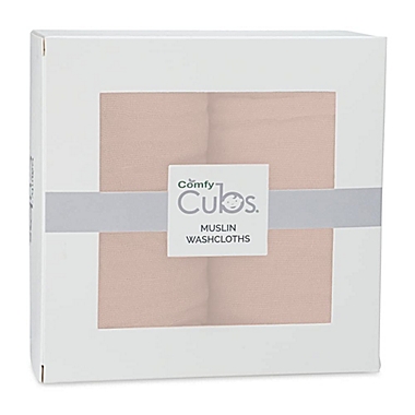 Baby Washcloths, Muslin Cotton Baby Towels, Large 10&quot;x10&quot; Wash Cloths Soft on Sensitive Skin, Absorbent for Boys & Girls, Newborn Baby & Toddlers Essentials Shower Registry Gift by Comfy Cubs (Blush, Pack of 10). View a larger version of this product image.