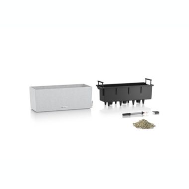 Lechuza USA 21" White All In One Stone Finish Planter. View a larger version of this product image.