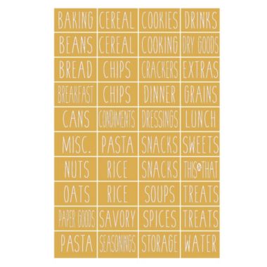 Talented Kitchen Set of 8 Black Clip On Metal Label Holders for Storage Bins, 40 Preprinted White on Clear Pantry Labels for Baskets, Home Organization. View a larger version of this product image.