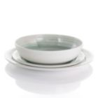 Alternate image 1 for Elama Potters Wheel 12 Piece Lightweight Melamine Dinnerware Set in Light Blue