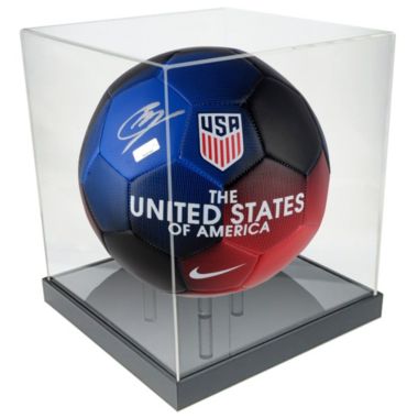 OnDisplay Deluxe UV-Protected Soccer Ball/Volleyball Display Case - Black Base - Luxe Handmade Acrylic Design. View a larger version of this product image.