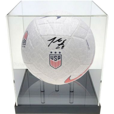 OnDisplay Deluxe UV-Protected Soccer Ball/Volleyball Display Case - Black Base - Luxe Handmade Acrylic Design. View a larger version of this product image.