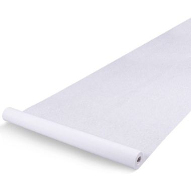 Blue Panda Wedding Aisle Runner - Essential Indoor and Outdoor Wedding Decoration, Dream Wedding Decor Supplies, Polyester Paper, White Leaf Imprint, 3 x 100 Feet. View a larger version of this product image.